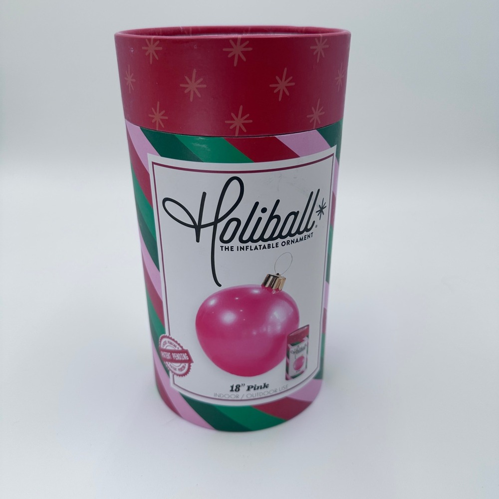 Holiball 18" Inflatable Ball Ornament Pink Indoor Outdoor Christmas‎ Festive